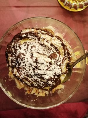 Sbriciolata with vegan custard and vegan Nutella at Rifugio Romano in Rome