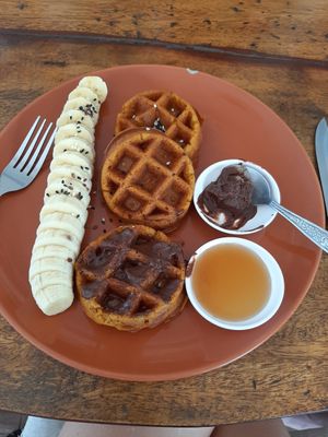 Waffles at Pure Vegan Heaven - Chalong  in Phuket