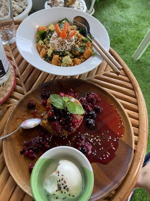 Toffee cake and sweet potato gnocchi   at Pure Vegan Heaven - Chalong  in Phuket