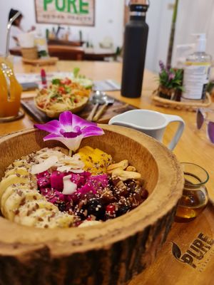 Home made granola bowl with coconut yoghurt at Pure Vegan Heaven - Chalong  in Phuket