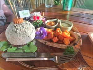 Vegan burger at Pure Vegan Heaven - Chalong  in Phuket