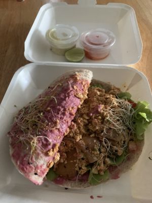 Fungi Pita Pocket. Really tasty    at Pure Vegan Heaven - Chalong  in Phuket