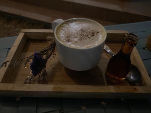 Turmeric latte at Pure Vegan Heaven - Chalong  in Phuket