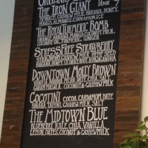 the smmmoooothies!!! yum at Sun & Soil Juice Company in Sacramento