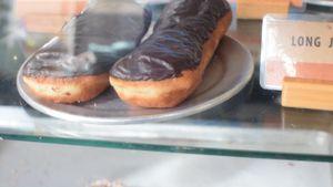 long john chocolate donut at Mighty-O Donuts - Capitol Hill in Seattle