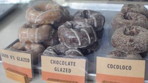 good o glazed, chocolate glazed, cocoloco at Mighty-O Donuts - Capitol Hill in Seattle