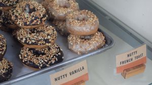 nutty vanilla and nutty french donuts at Mighty-O Donuts - Capitol Hill in Seattle