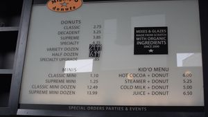 donut pricing at Mighty-O Donuts - Capitol Hill in Seattle