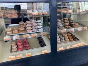 Display case at Mighty-O Donuts - Capitol Hill in Seattle