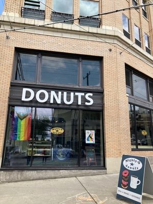 Exterior- main entrance  at Mighty-O Donuts - Capitol Hill in Seattle