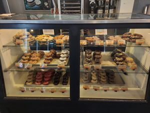 Donut case at Mighty-O Donuts - Capitol Hill in Seattle
