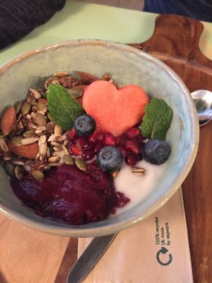 Cashew yogurt  at PLUS in Ghent