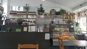Inside cafe at Cafe Wylde in Everett