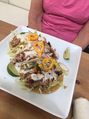 Peach Habanero taco at Cafe Wylde in Everett