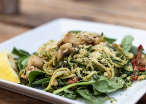 Pesto Pasta at Cafe Wylde in Everett