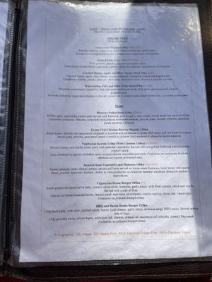 Menu  at Fig in Hvar