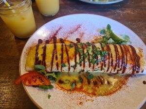 Breakfast Burrito with Juice at Fig in Hvar