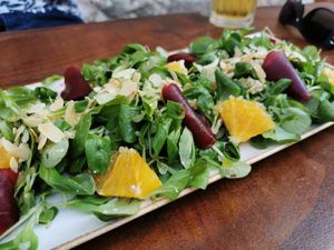 Orange and beetroot salad (ask without cheese) at Fig in Hvar