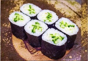 Cucumber Maki roll at Bizen in Great Barrington