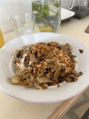 Gnocchi with sauerkraut   at Herbivore in Prague