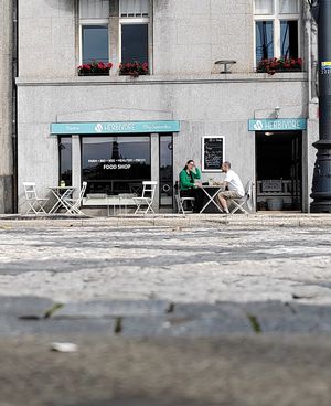 The view from across the road. at Herbivore in Prague