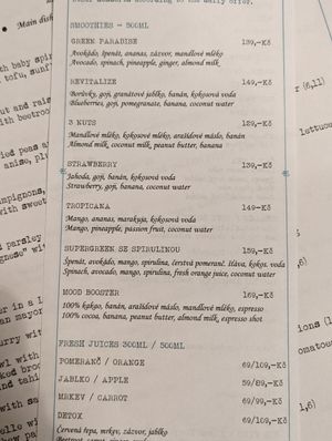 Green Paradise was good, kind of bland at Herbivore in Prague