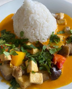 Eggplant curry   at Herbivore in Prague