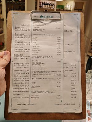 MEnu at Herbivore in Prague