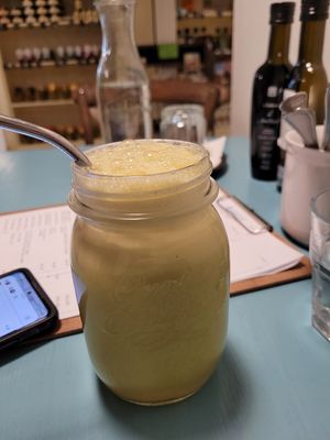 Apple juice at Herbivore in Prague