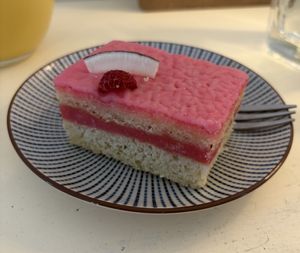 punch cake!  at Herbivore in Prague