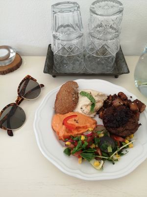 Great food. HUMMUS at Herbivore in Prague