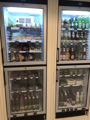 Vegan fridge products  at Herbivore in Prague