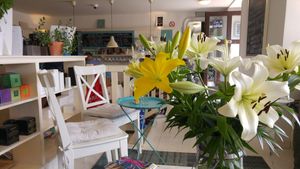 Bright nice interior at Herbivore in Prague