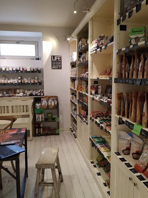 Great range of snacks and more to shop at Herbivore in Prague