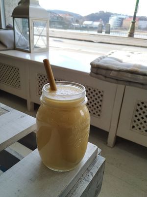 Lovely place with nice view, smoothie was great! at Herbivore in Prague