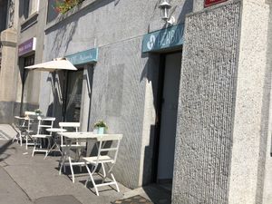 Outside seating area  at Herbivore in Prague