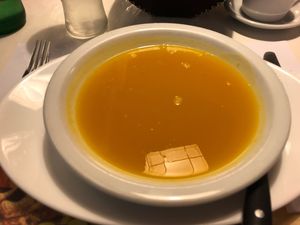 Squash soup at Vegetariano in San Carlos De Bariloche