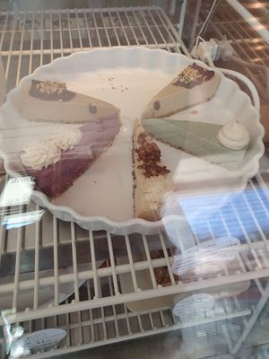 Vegan cheesecake at Rawdacious in Portland