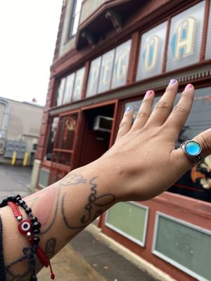 Vegan 🌱 Script in Mom’s Handwriting 💗 Healed  at Scapegoat Tattoo in Portland