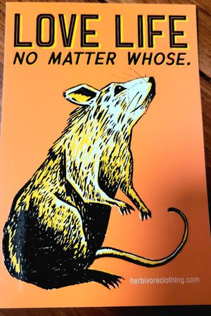 Cute sticker at Herbivore Clothing in Portland