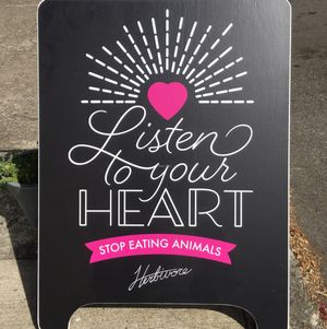 says it all at Herbivore Clothing in Portland