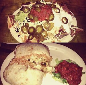 Vegan Nachos & Burrito  at Mad Mex in Columbus