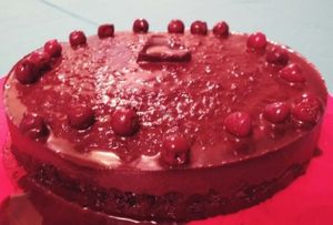 ordered this beautiful cake for our engagement little party! at Suesser WOLZ in Berlin