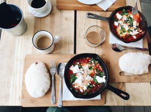 Shakshuka at Pitarija Fire Place in Vilnius
