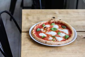 Pizza margo at Pitarija Fire Place in Vilnius