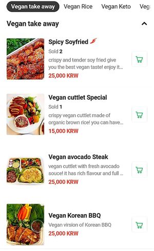 menu at Loving Hut Land - 러빙헛랜드 in Seoul