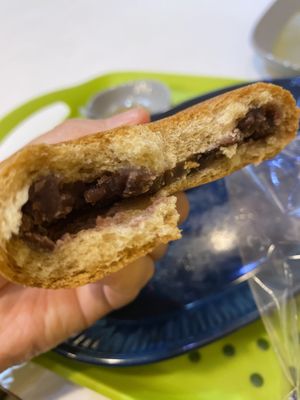 Red bean bun for dessert    at Loving Hut Land - 러빙헛랜드 in Seoul
