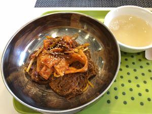 Cold noodles at Loving Hut Land - 러빙헛랜드 in Seoul