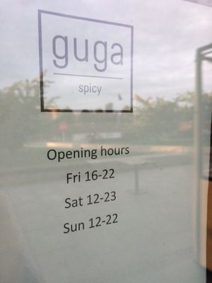 Opening hours  at Guga Spicy in Gdansk