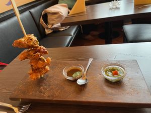 Pakora (fried vegetables)  at Madhuban in Innsbruck